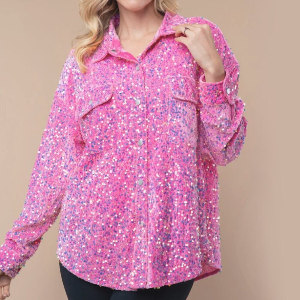 *NEW* White Birch Velvet Sequin Top